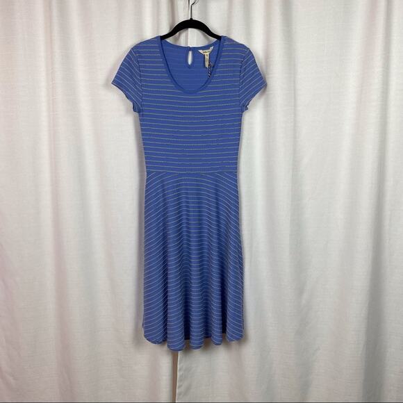 Matilda Jane Blue&Gray Stripe Exploration Dress Sz.XS NWT - Picture 4 of 16